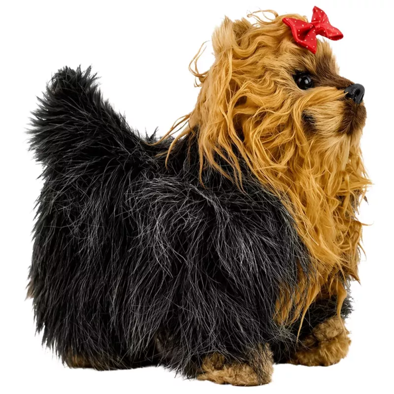 LEAN TOYS Interactieve York Hond Beweegt Blaft Bruin-Zwart