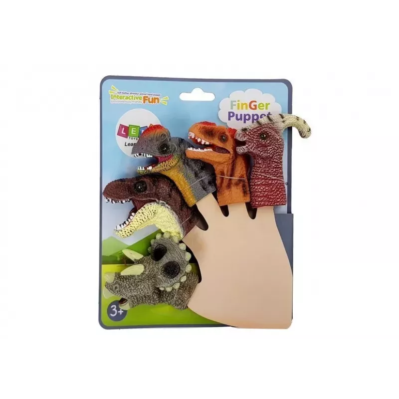 LEAN TOYS vingerpoppen dinosauriërs 5-delig