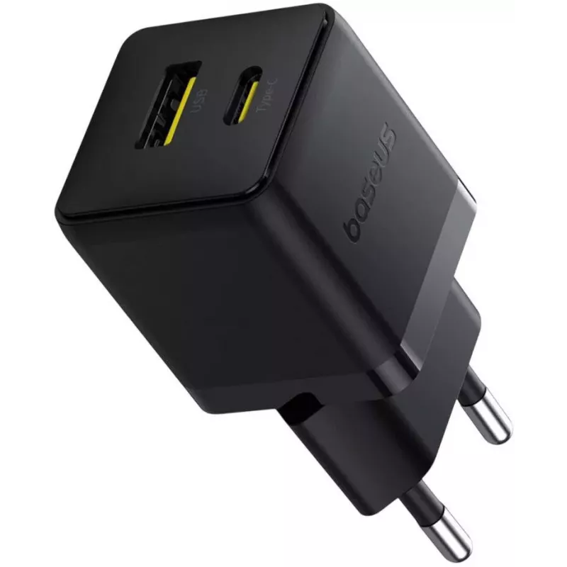 Baseus Palm 30W USB-C USB-A Oplader Zwart