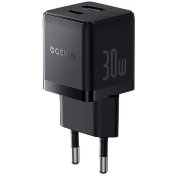 Baseus Palm 30W USB-C USB-A Oplader Zwart
