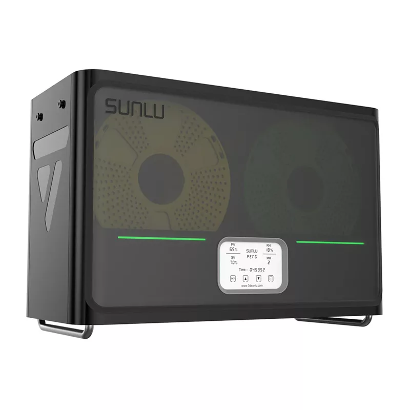 Sunlu S4 filamentdroger 2-spoelen 360° PTC-verwarming 35-70°C LCD-touchscreen