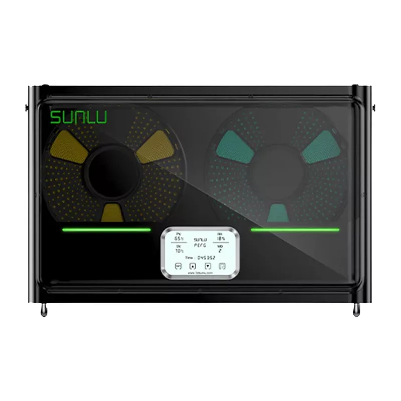 Sunlu S4 filamentdroger 2-spoelen 360° PTC-verwarming 35-70°C LCD-touchscreen