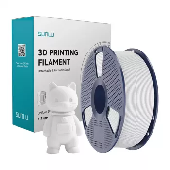 SUNLU PLA Matte Filament (wit) 1,75 mm 1 kg