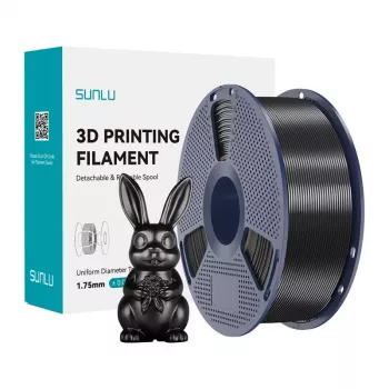 SUNLU PLA+ Silk Filament 1,75 mm zwart 1 kg
