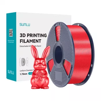 SUNLU PLA+ Silk Filament 1,75 mm rood 1 kg