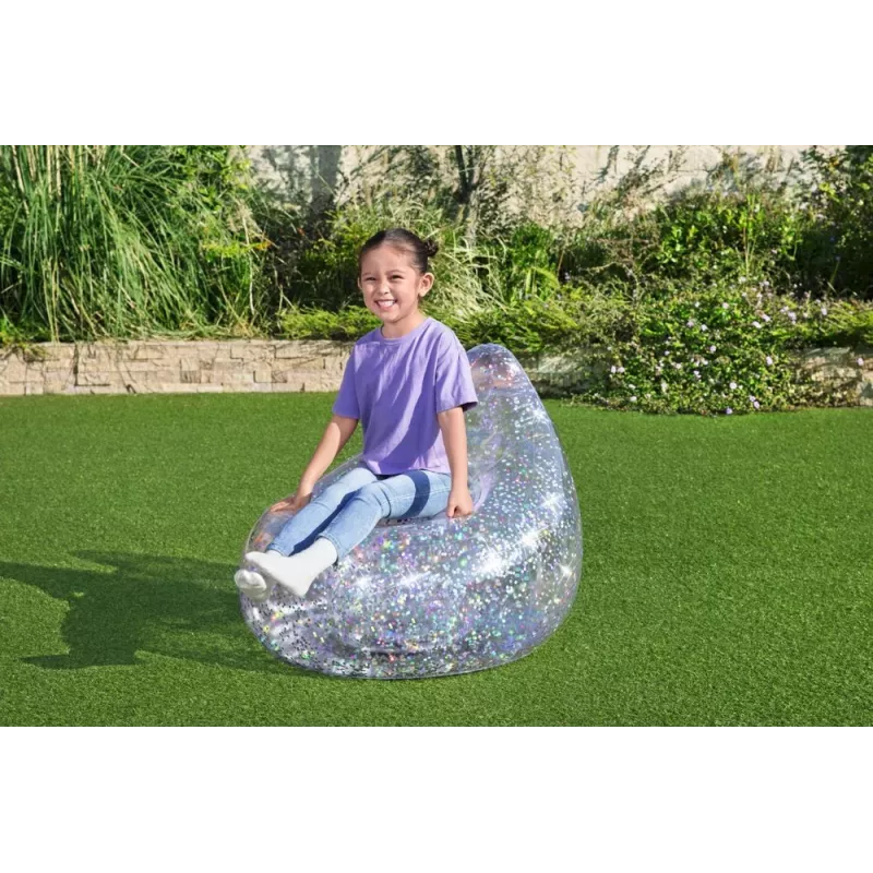 Bestway opblaasbare glitterfauteuil 72x72x64 cm