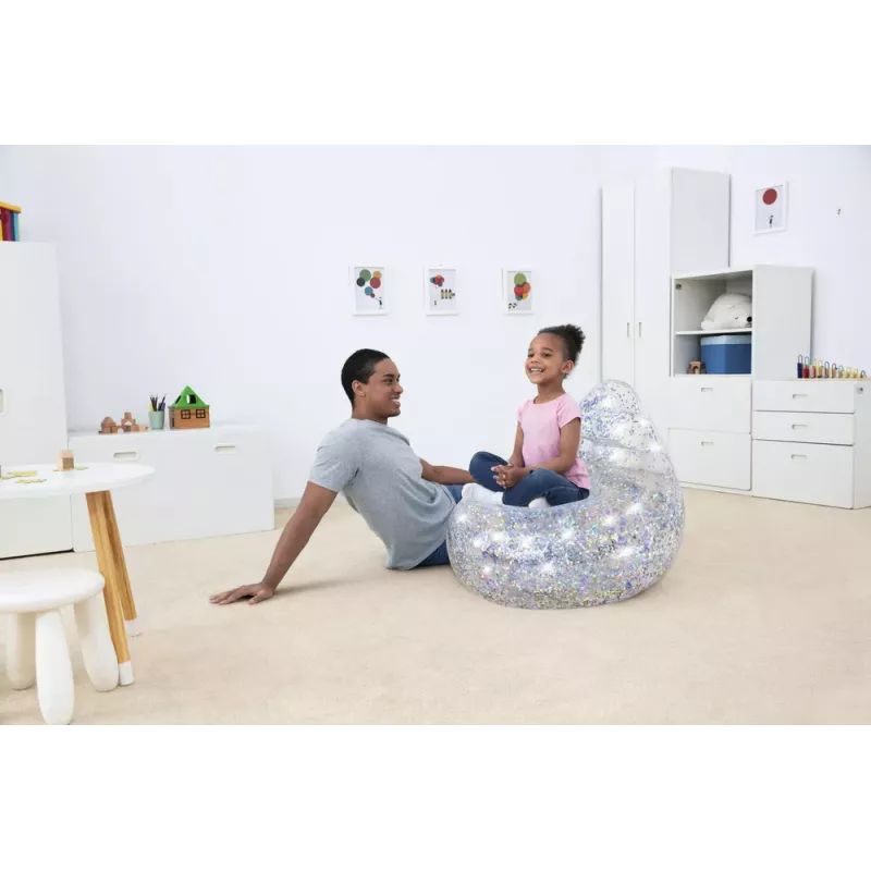 Bestway opblaasbare glitterfauteuil 72x72x64 cm