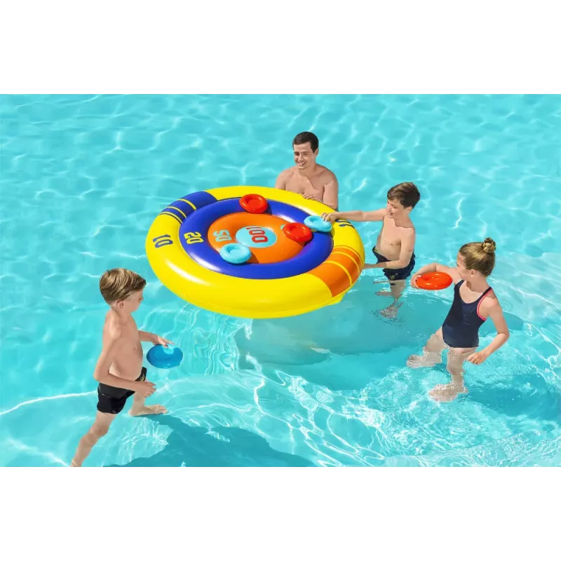 Bestway opblaasbaar zwembadspel Arcade Shield met frisbee 140 cm