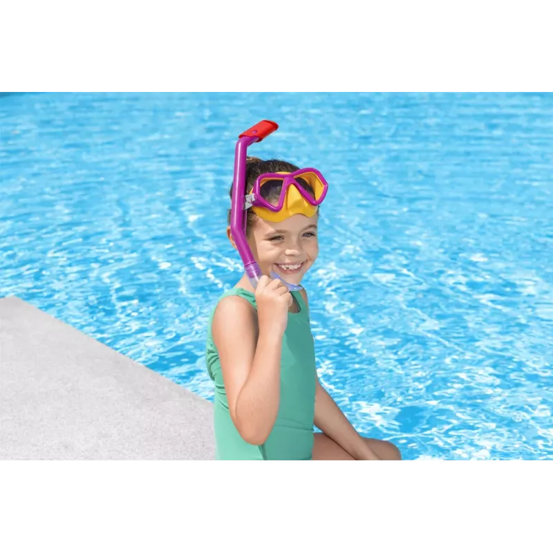 Bestway snorkelset masker + blauwe snorkel 24023