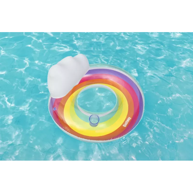 Bestway opblaasbare zwemring 107 cm regenboog