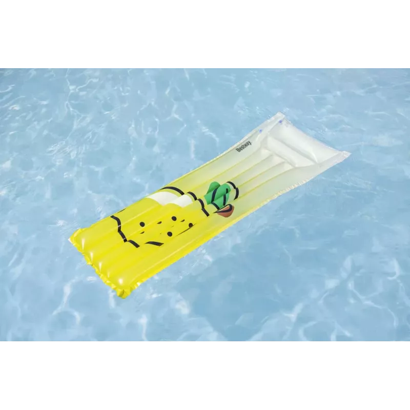 Bestway zwemmatras Lemon 183 x 69 cm opblaasbare zwembadvlotter