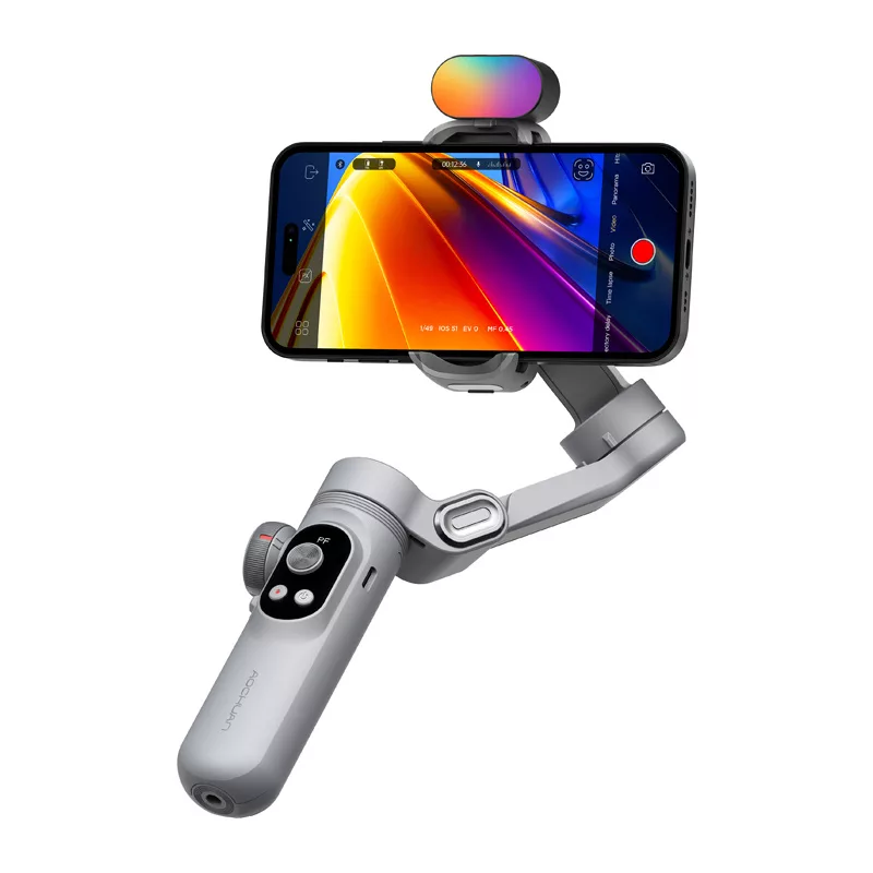 AOCHUAN X Pro gimbal met RGB-verlichting (grijs)