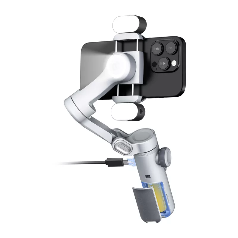 AOCHUAN X Pro gimbal met RGB-verlichting (grijs)