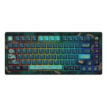 AKKO MOD007V3 HE 75% Bedrade Mechanische Toetsenbord met Hall-Effect-schakelaars, CNC-aluminium behuizing, PBT-ASA keycaps, RGB, Zwart