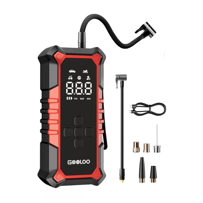 GOOLOO A6 Gear Air Compressor - digitale bandenpomp met 150 PSI, 6000mAh accu, LED-zaklamp, USB-C-laden