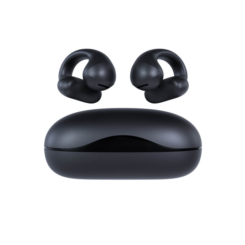 Happy Plugs Clip draadloze open-ear clip-on oordopjes (zwart)