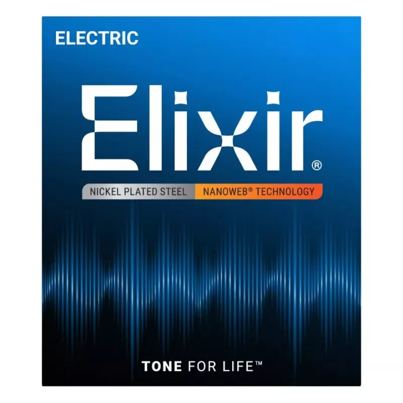 Elixir Strings 12002 Nanoweb elektrische gitaarsnaren, Super Light .009-.042, 6-pack