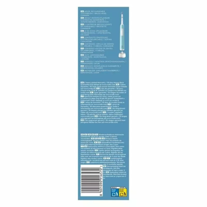 Oral-B Pro Series 1 elektrische tandenborstel Caraïbisch blauw