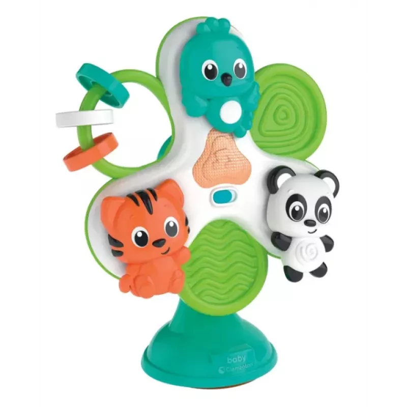 Clementoni Happy Animal Carousel Muzikale Wiegmobiel met Sterrenhemel Projector