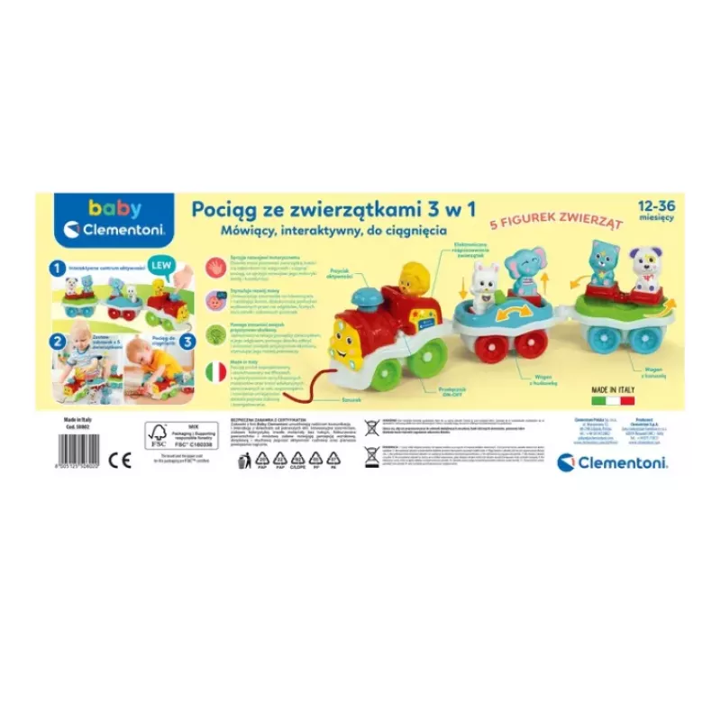 Clementoni Interactieve dierentrein Poolse taal 50802