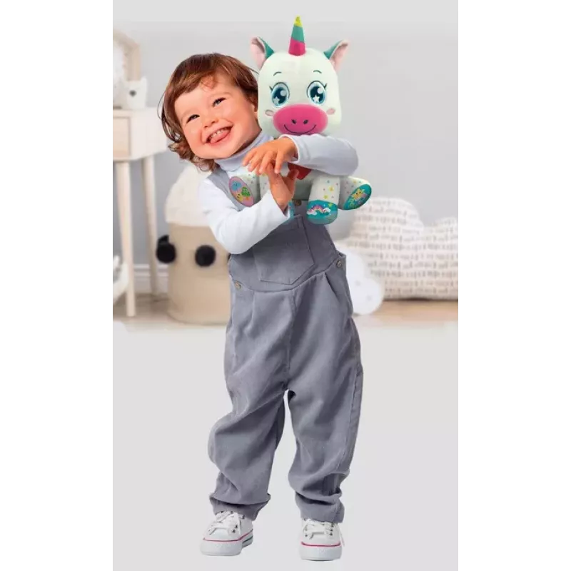 Clementoni Sweet Interactieve pluchen eenhoorn Lichtjes & zingt Poolse taal 50937