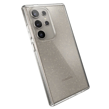 Speck Presidio Lux Glitter hoes voor Samsung Galaxy S24 Ultra (clear / gold glitter)