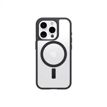 OtterBox React Series MagSafe hoes voor Apple iPhone 16 Pro - Black Crystal (transparant/zwart)