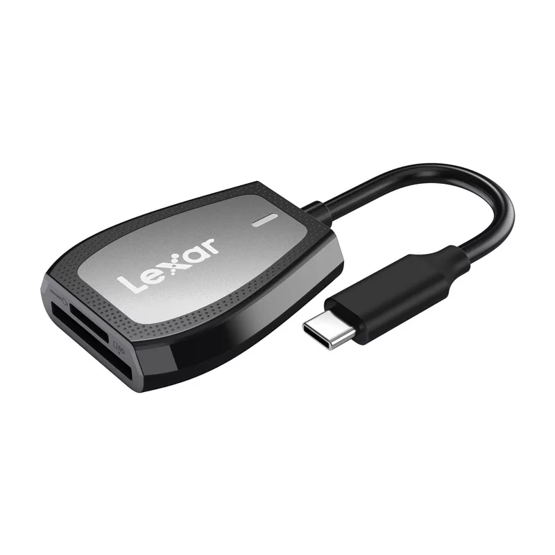 Lexar Dual-Slot SD/microSD Geheugenkaartlezer, USB-C