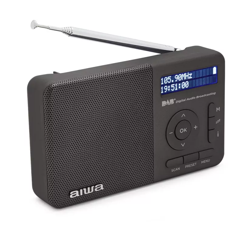 Aiwa RD-40DAB/BK zwart DAB+ & FM draagbare radio met Bluetooth