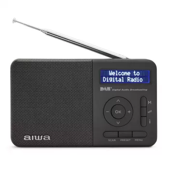 Aiwa RD-40DAB/BK zwart DAB+ & FM draagbare radio met Bluetooth