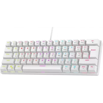 Rampage PLOWERK60 blue switch witte mechanische gaming-toetsenbord 60% RGB USB-C