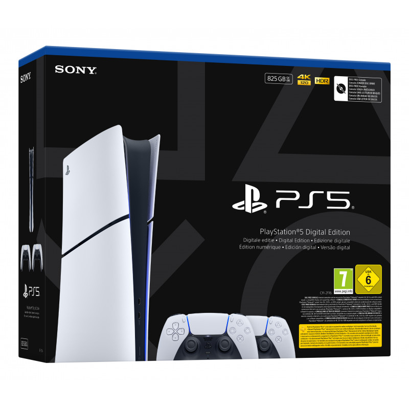 Sony PlayStation 5 Digital Edition Slim console (CFI-2116B01Y) met DualSense draadloze controller - wit