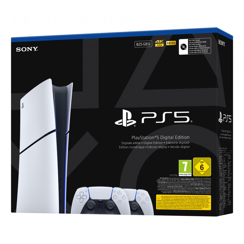 Sony PlayStation 5 Digital Edition Slim console (CFI-2116B01Y) met DualSense draadloze controller - wit