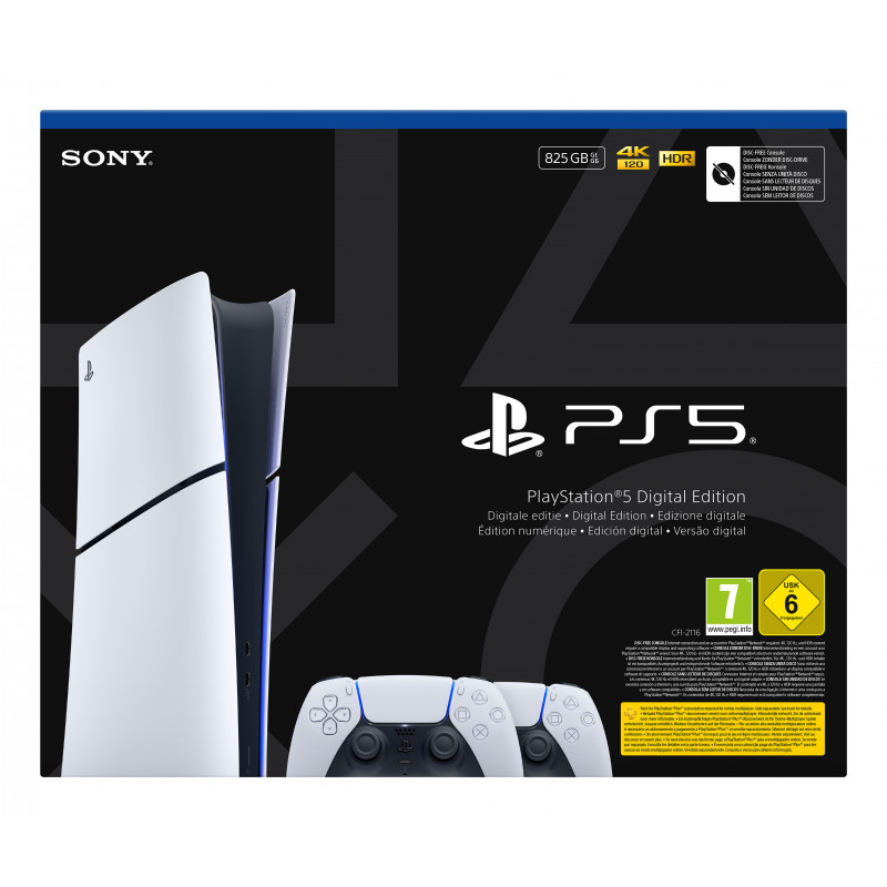 Sony PlayStation 5 Digital Edition Slim console (CFI-2116B01Y) met DualSense draadloze controller - wit