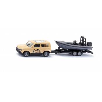 SIKU blister Land Rover Defender Safari met boot