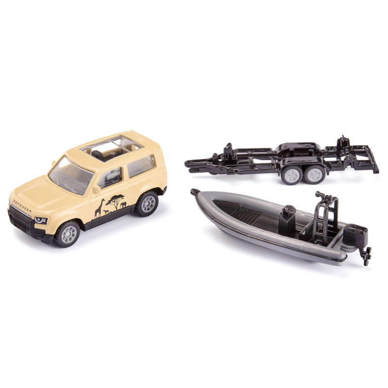 SIKU blister Land Rover Defender Safari met boot