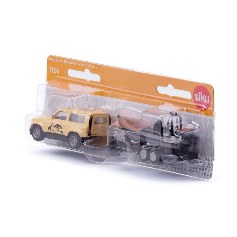 SIKU blister Land Rover Defender Safari met boot