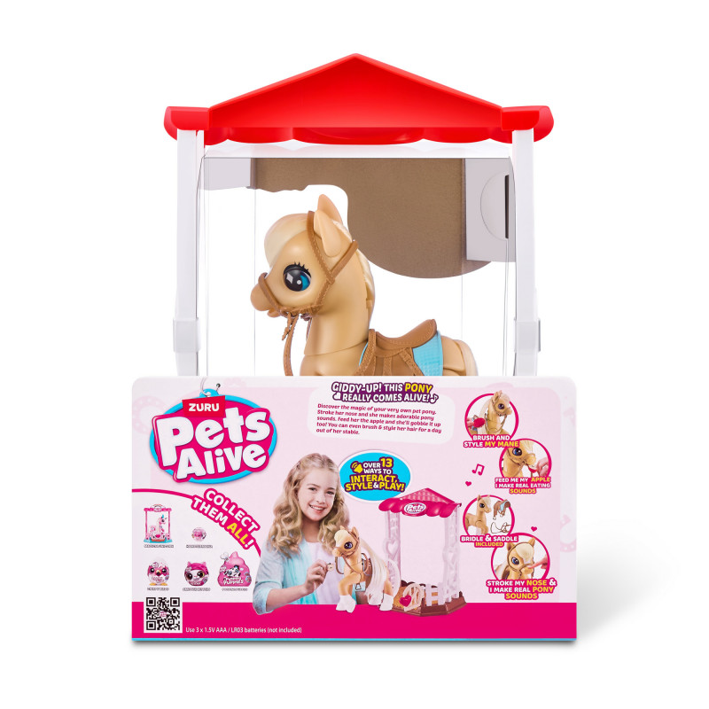 Zuru Pets Alive Magical Pony met stal – interactief elektronisch eenhoorn speelgoed