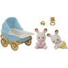 EPOCH Sylvanian Families chocoladekonijn-tweeling met kinderwagen