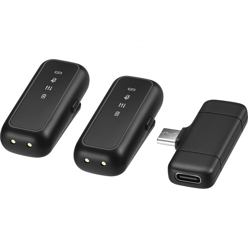 SANDBERG Streamer USB-C draadloze microfoon x2 - dual-microfoonset - 20 Hz - 20 kHz