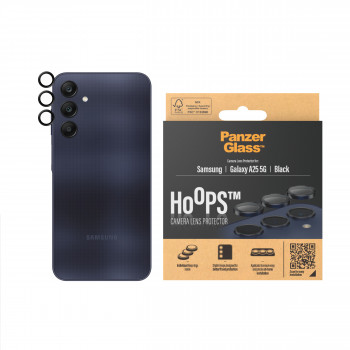 PanzerGlass Hoops cameralensbescherming voor Samsung Galaxy A25 5G, zwart