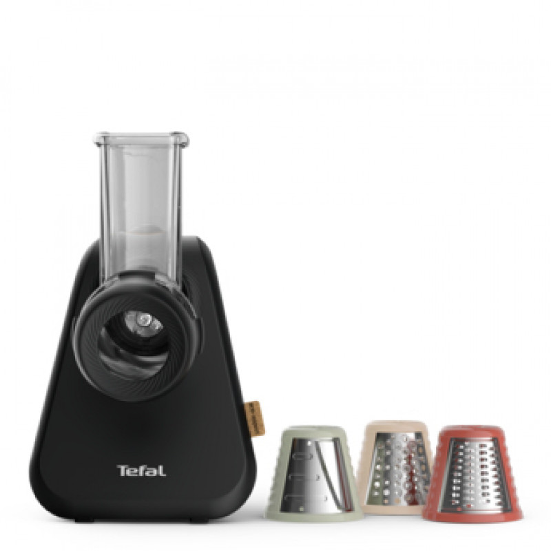TEFAL MB77EN elektrische rasp en spiralizer, 260 W, 5 kegels, zwart/zilver