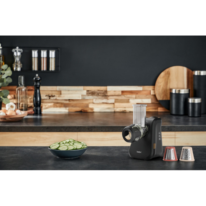 TEFAL MB77EN elektrische rasp en spiralizer, 260 W, 5 kegels, zwart/zilver