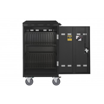 LEBA Flex 24 notebook-trolley voor 24 notebooks tot 15,6 inch - lichtgrijs/antraciet