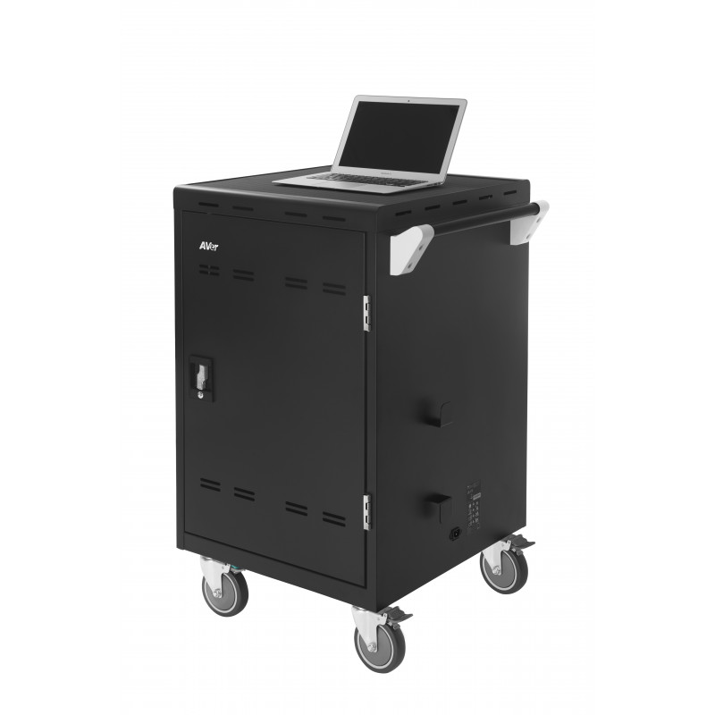 LEBA Flex 24 notebook-trolley voor 24 notebooks tot 15,6 inch - lichtgrijs/antraciet