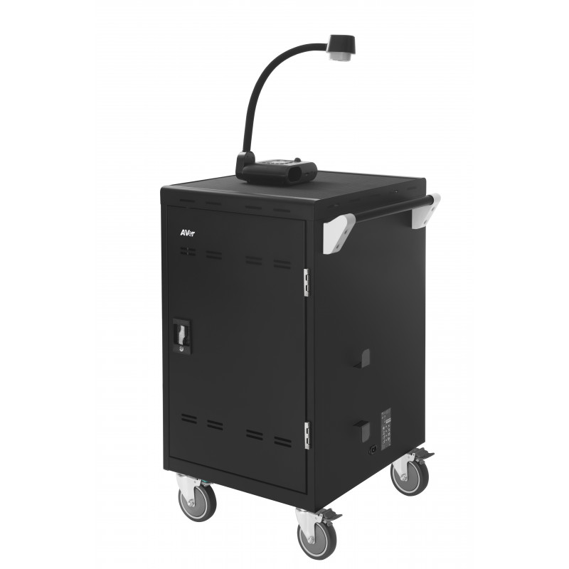 LEBA Flex 24 notebook-trolley voor 24 notebooks tot 15,6 inch - lichtgrijs/antraciet