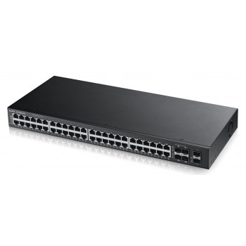 ZyXEL GS1920-48 48-poorts Gigabit Smart Managed switch met 4 SFP-uplinks en PoE+ (375W)
