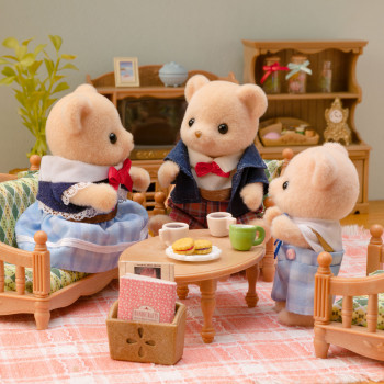 EPOCH Sylvanian Families Biscuit Bear familie - 4 verzamelfiguren