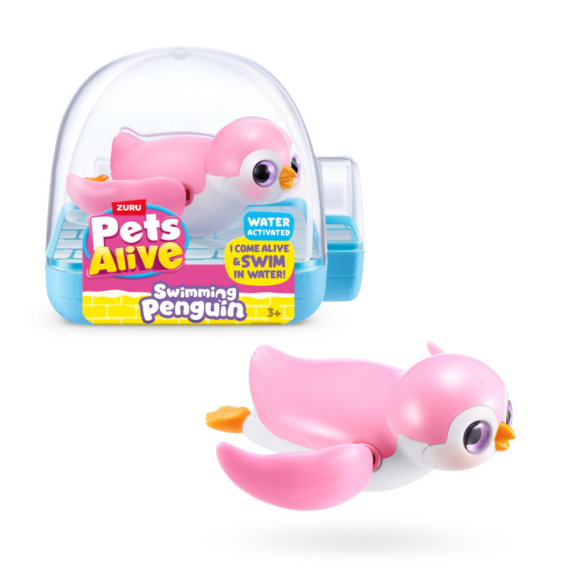 Zuru Pets Alive zwemmende pinguïn - verschillende kleuren, robotisch badspeelgoed