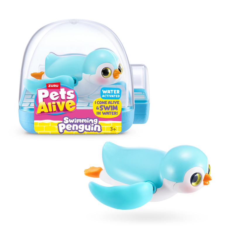 Zuru Pets Alive zwemmende pinguïn - verschillende kleuren, robotisch badspeelgoed